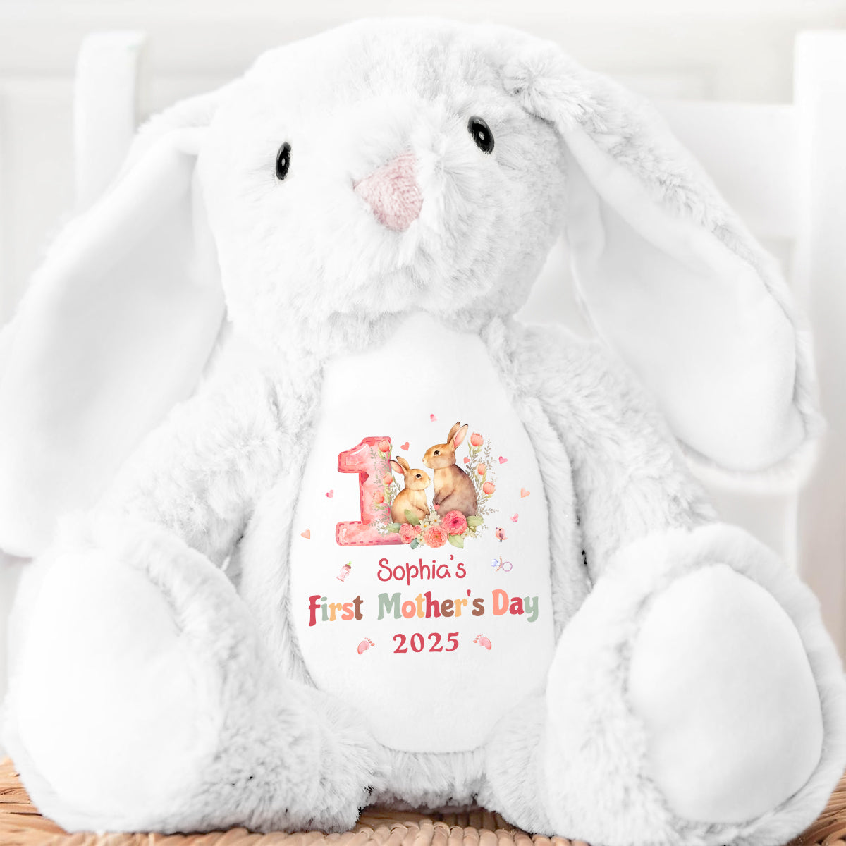 First Mother's Day - Personalized Stuffed Bunny