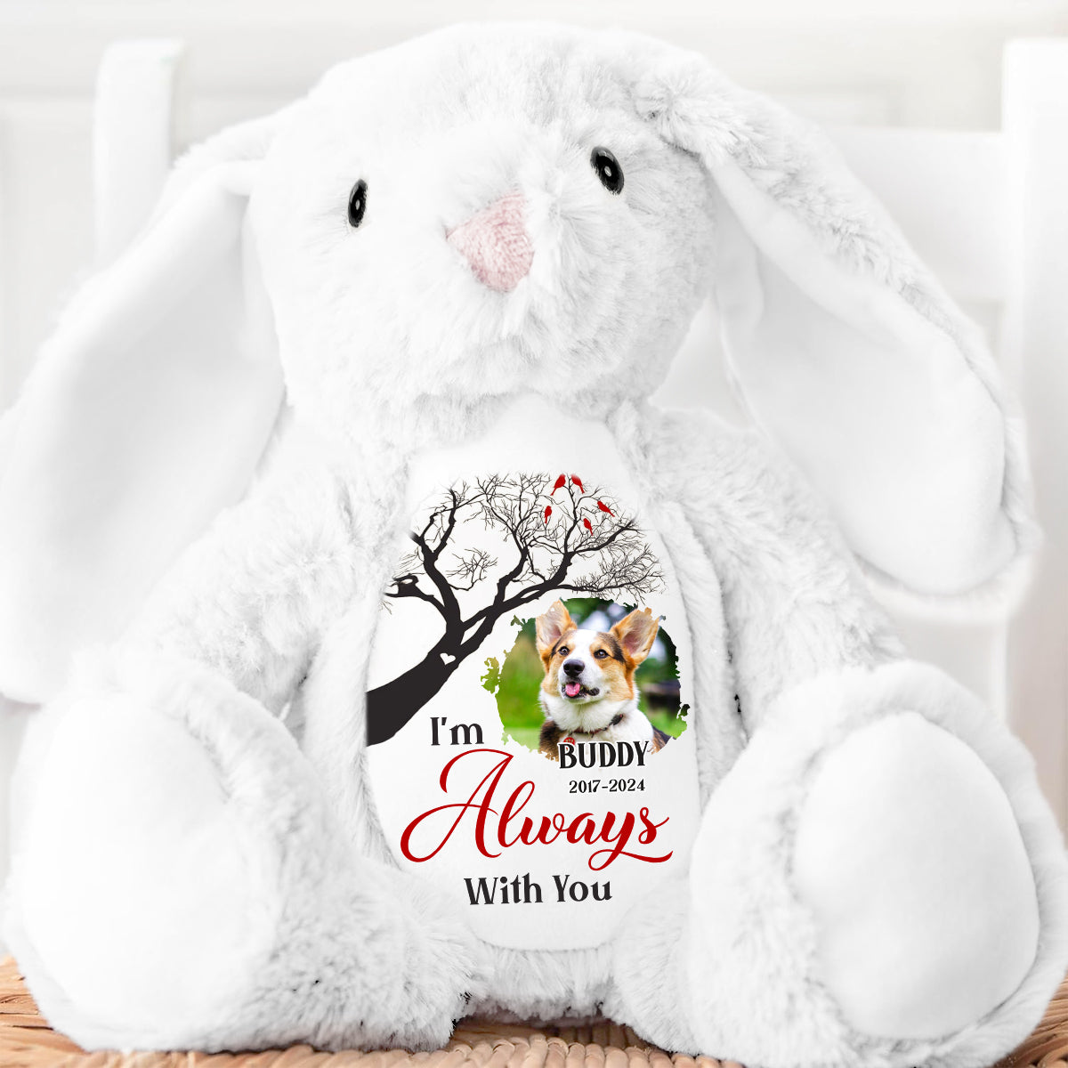 I'm Always With You - Personalized Stuffed Bunny