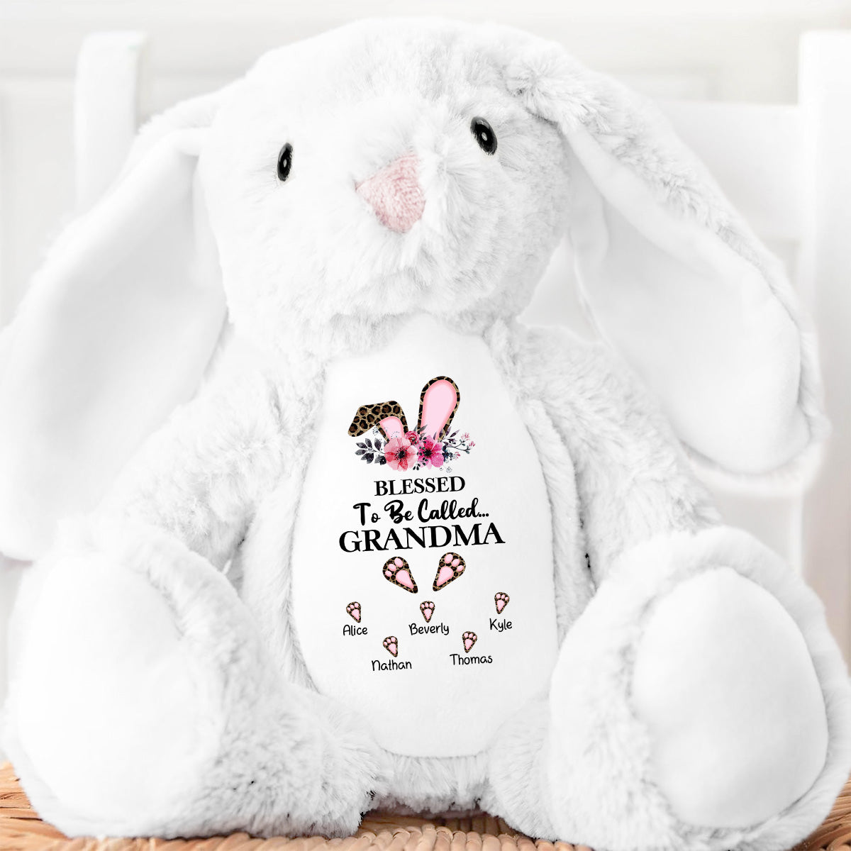 Blessed To Be Called Grandma - Personalized Stuffed Bunny