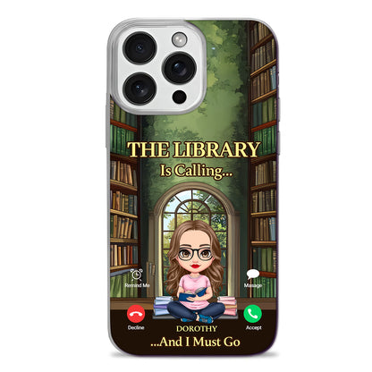 My Library Is Calling... And I Must Go - Personalized Clear Silicone Phone Case