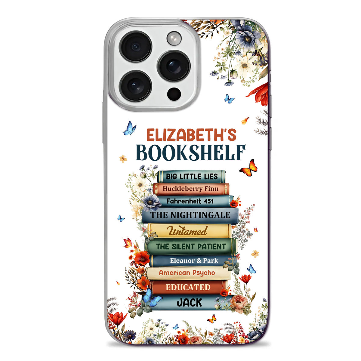 Bookshelf - Personalized Clear Silicone Phone Case