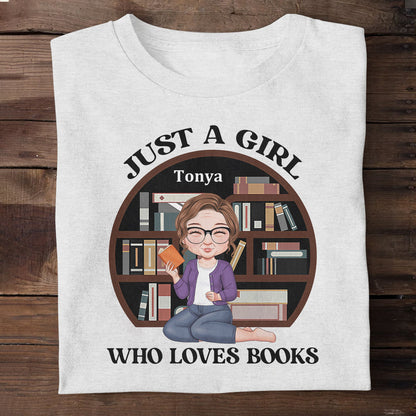 Just A Girl Who Loves Books - Personalized Unisex T-shirt