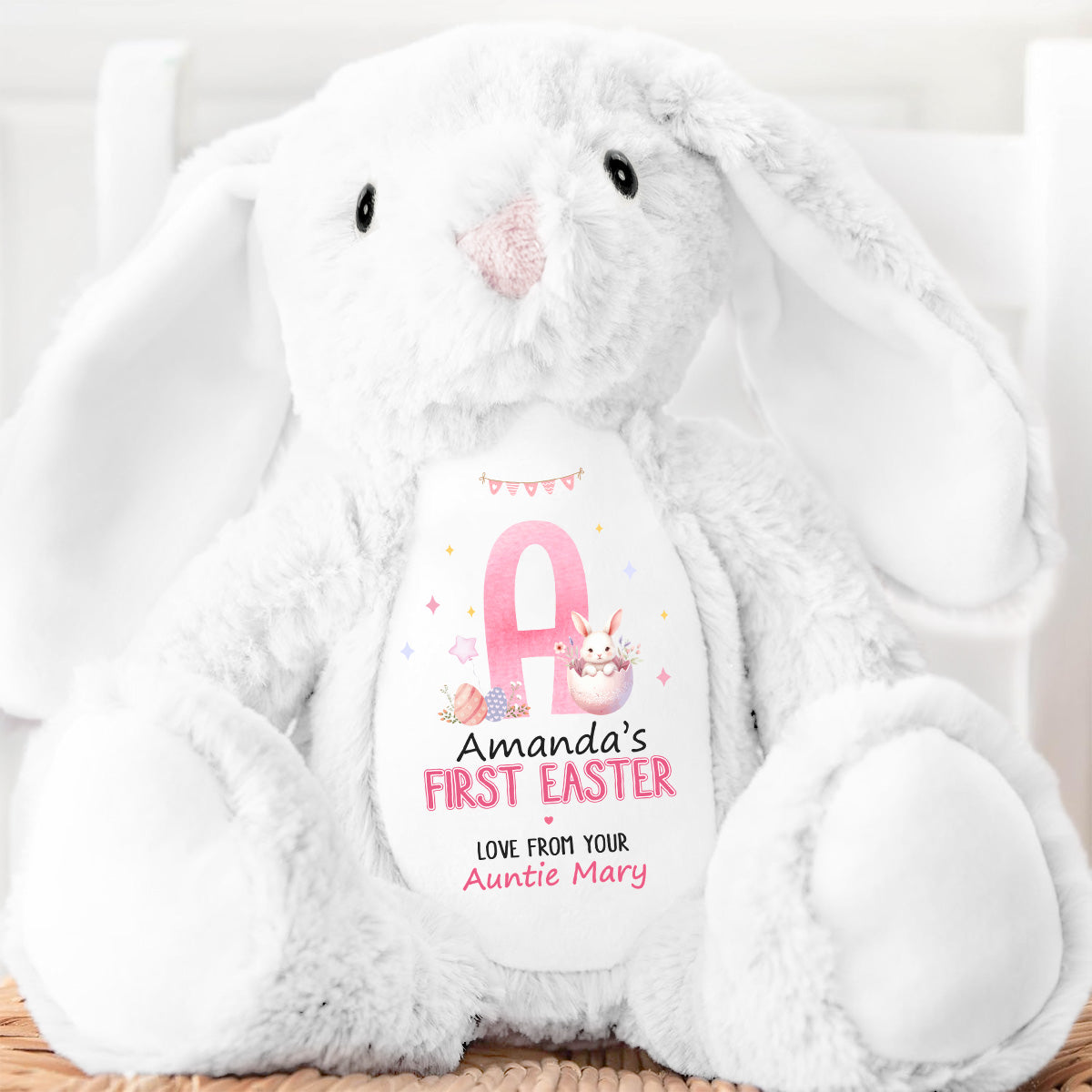 Newborn First Easter - Personalized Stuffed Bunny