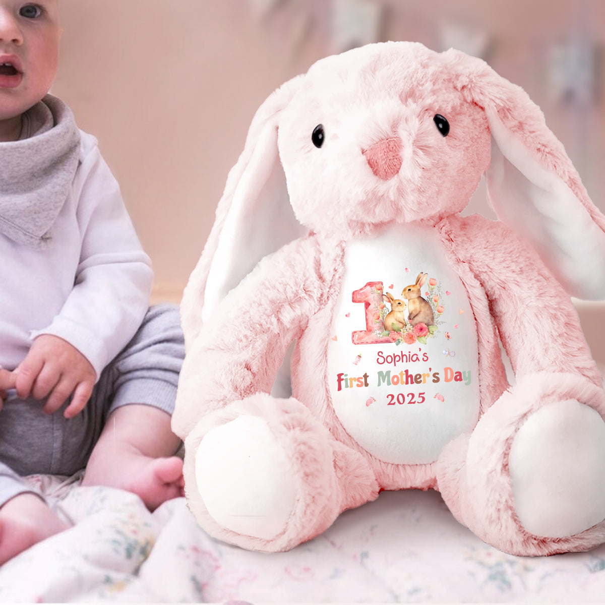 First Mother's Day - Personalized Stuffed Bunny