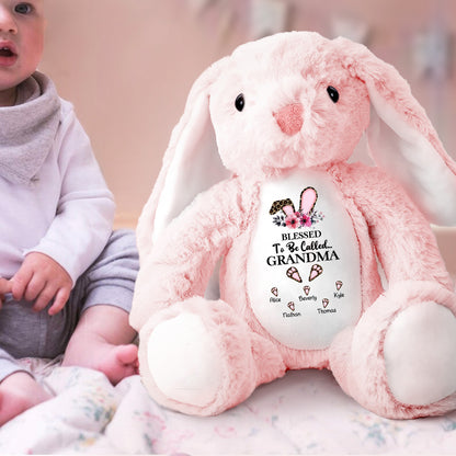 Blessed To Be Called Grandma - Personalized Stuffed Bunny