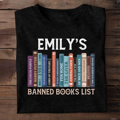 Banned Books List - Personalized Unisex T-shirt