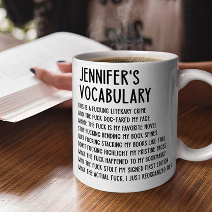 My Vocabulary - Personalized Ceramic Coffee Mug