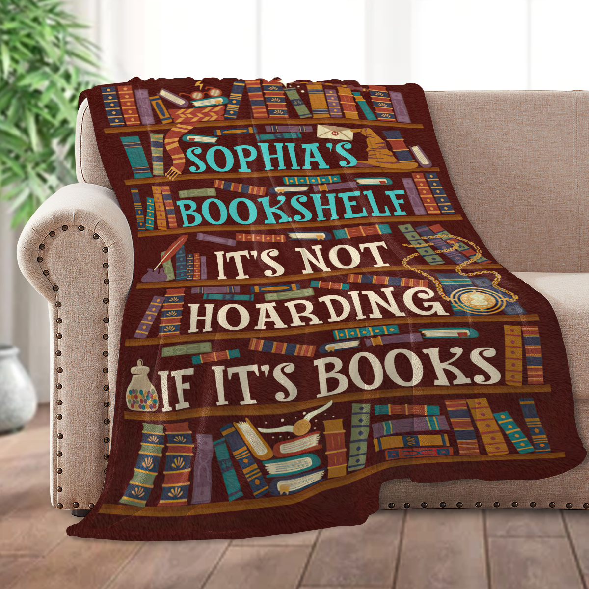 It's Not Hoarding If It's Books - Personalized Fleece Blanket