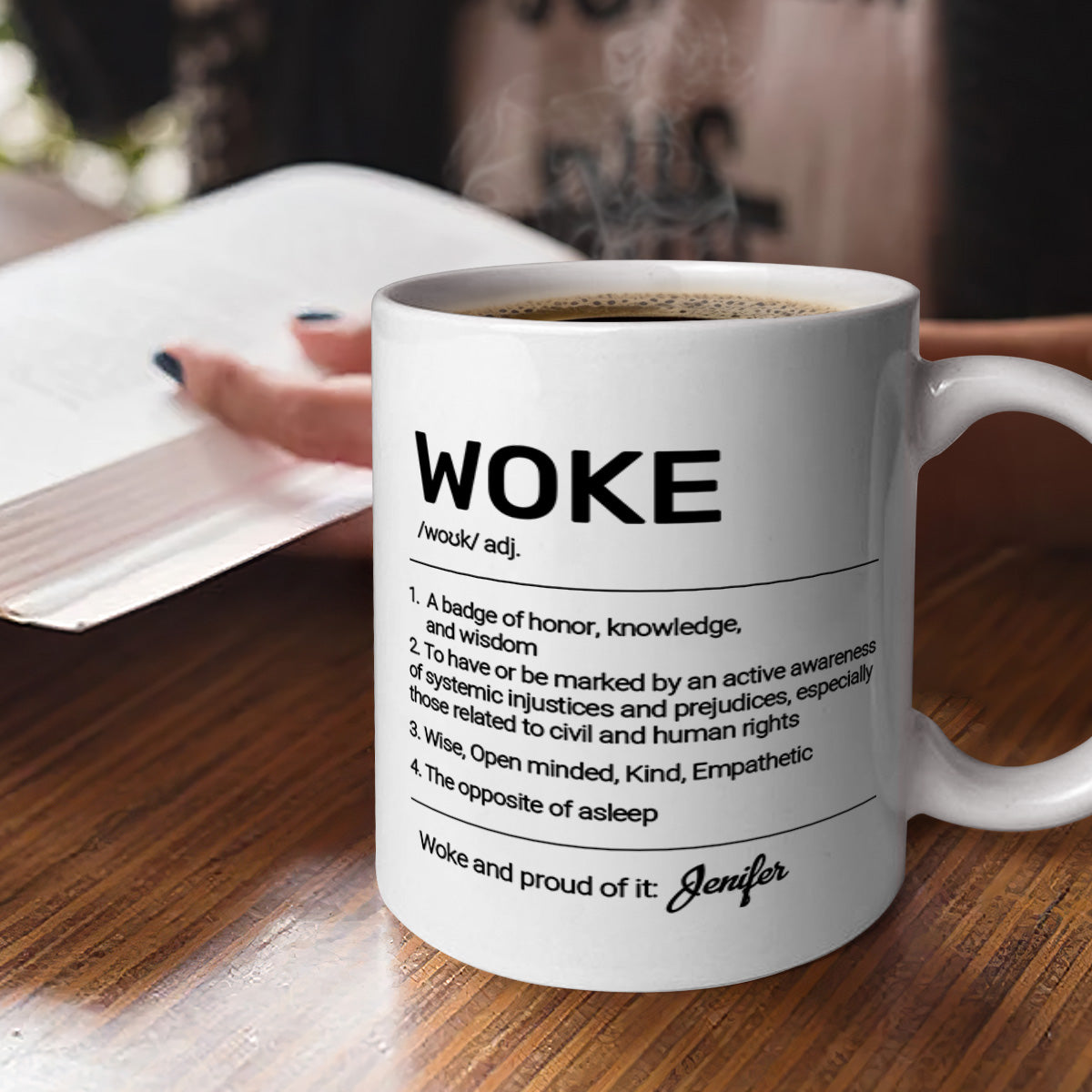 WOKE Definition - Personalized Ceramic Coffee Mug