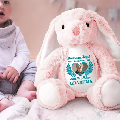 I Have An Angel Watching Over Me - Personalized Stuffed Bunny