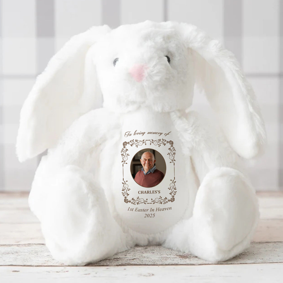 1st Easter In Heaven - Personalized Stuffed Bunny