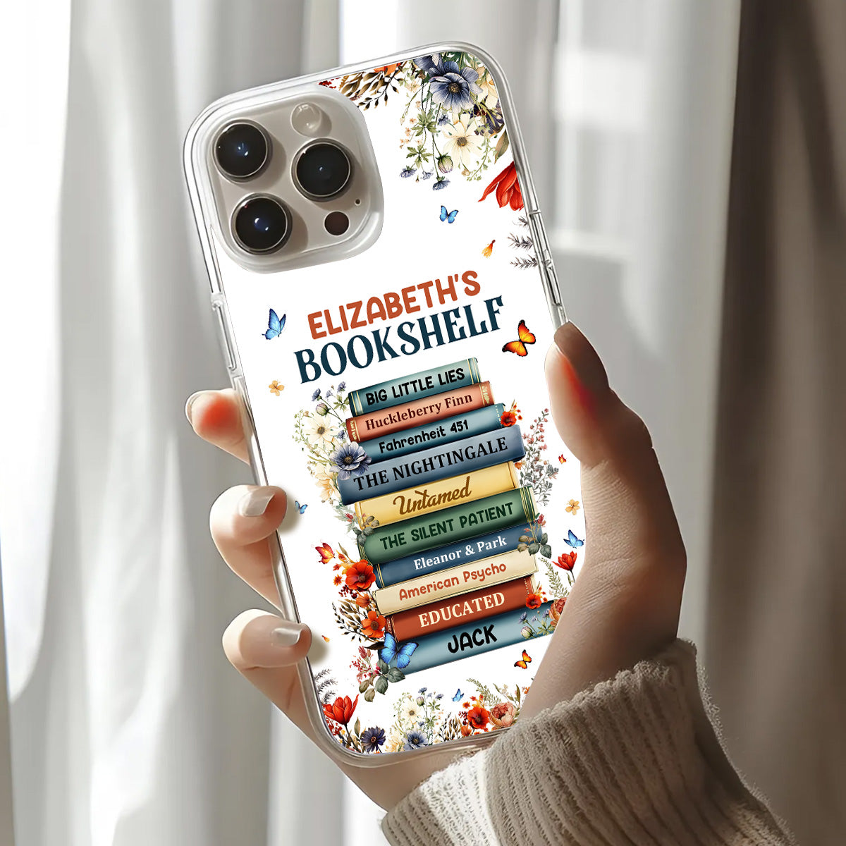 Bookshelf - Personalized Clear Silicone Phone Case