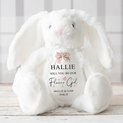 Page Boy Flower Girl - Personalized Stuffed Bunny