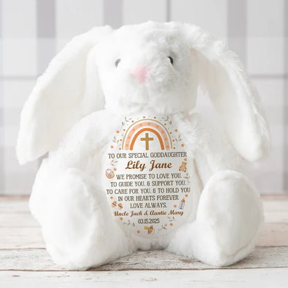 Baby Christening Gift - Personalized Stuffed Bunny