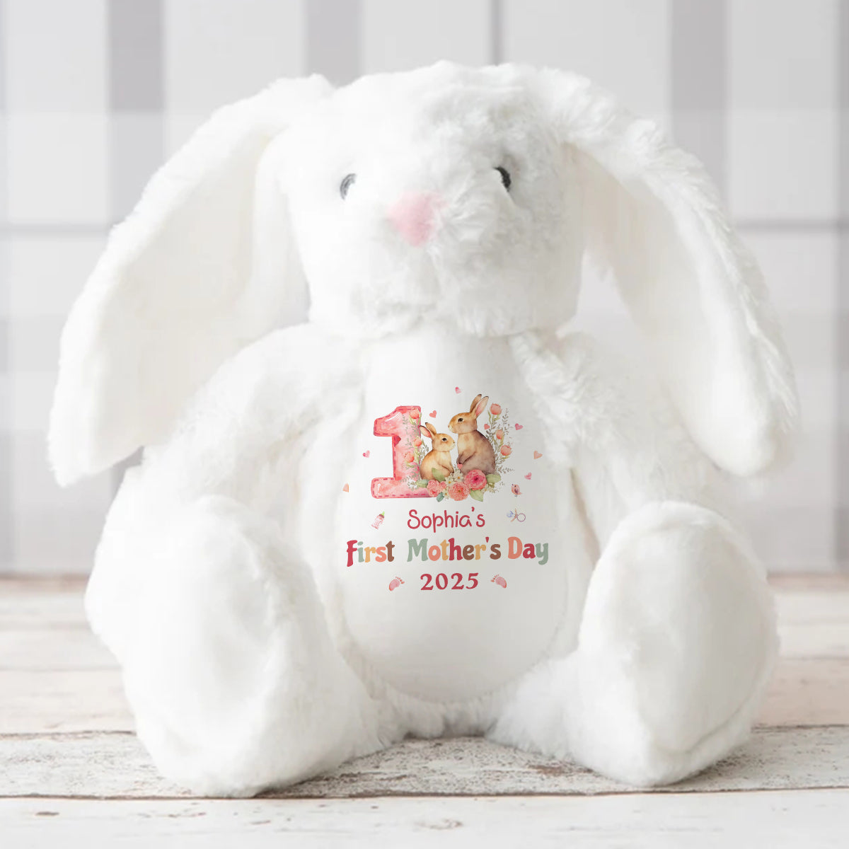 First Mother's Day - Personalized Stuffed Bunny