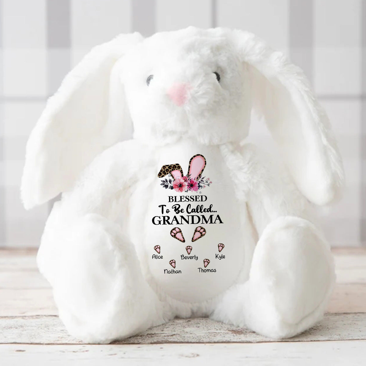 Blessed To Be Called Grandma - Personalized Stuffed Bunny