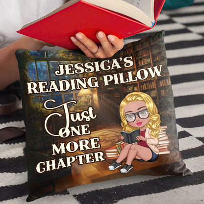 Just One More Chapter - Personalized Crystal Velvet Pillow