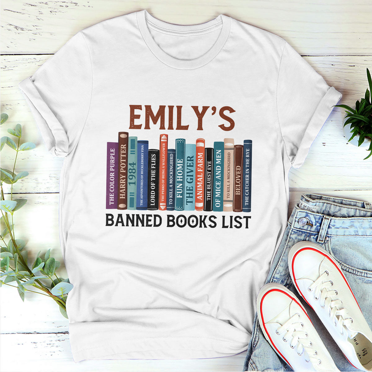 Banned Books List - Personalized Unisex T-shirt