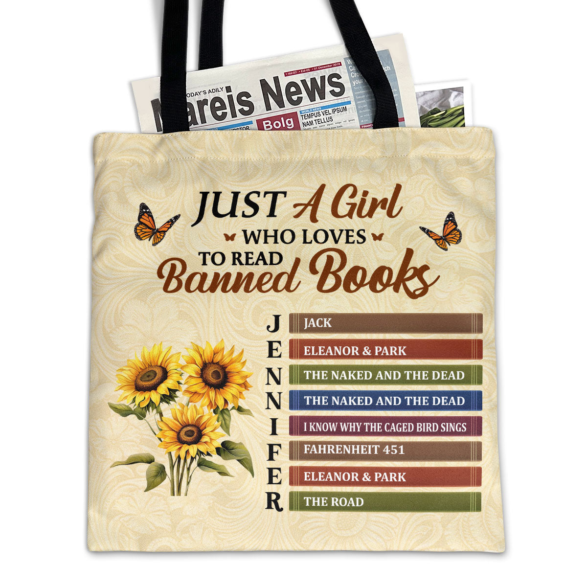 Just A Girl Who Loves To Read Banned Books - Personalized Tote Bag