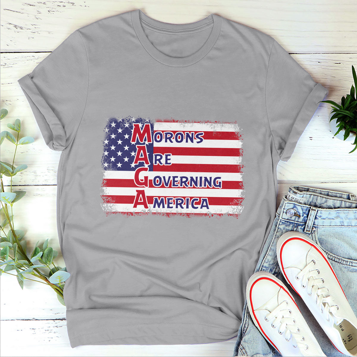 Morons Are Governing America - Personalized Unisex T-shirt