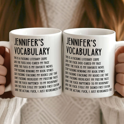 My Vocabulary - Personalized Ceramic Coffee Mug