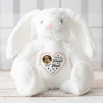 Once By My Side Forever In My Heart - Personalized Stuffed Bunny