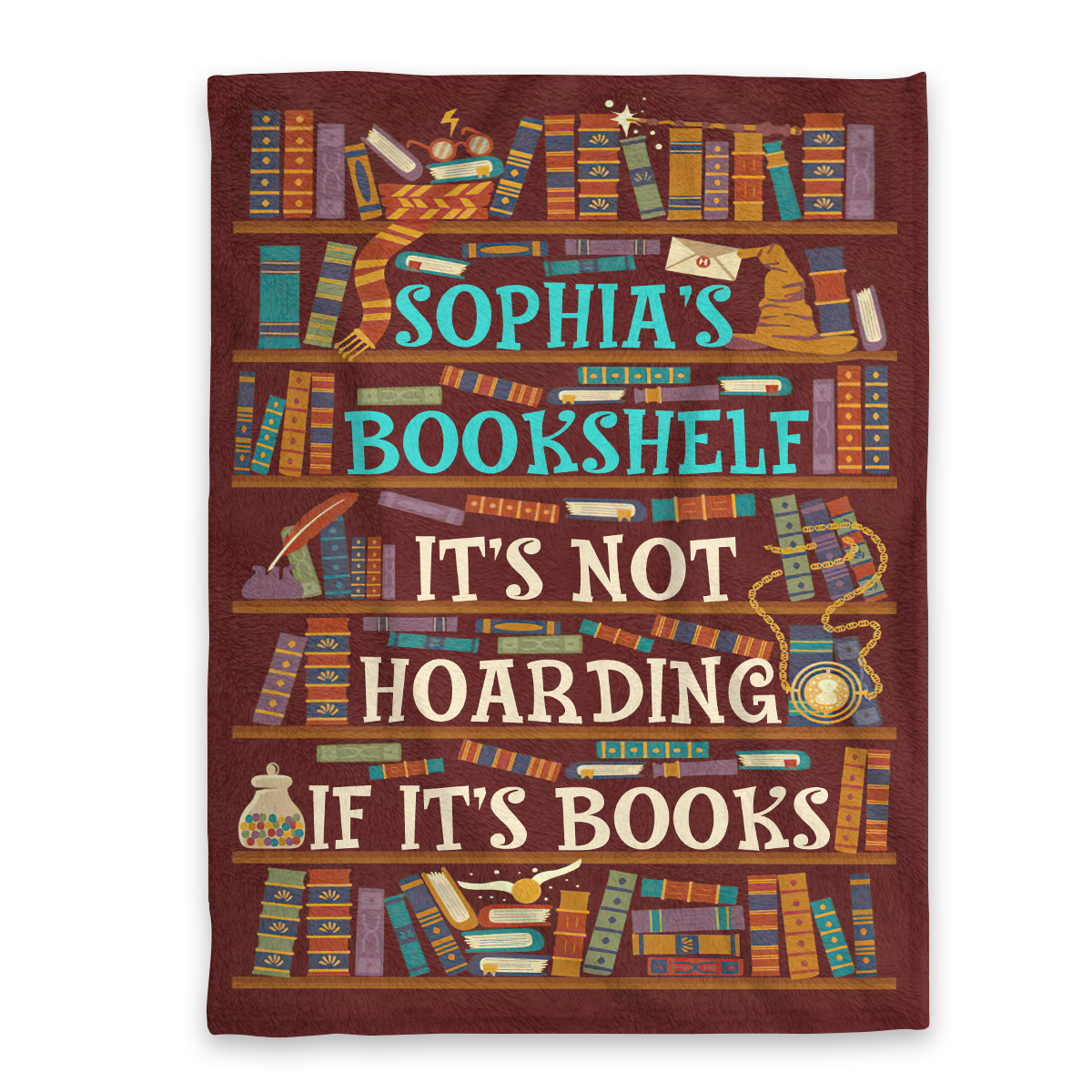 It's Not Hoarding If It's Books - Personalized Fleece Blanket