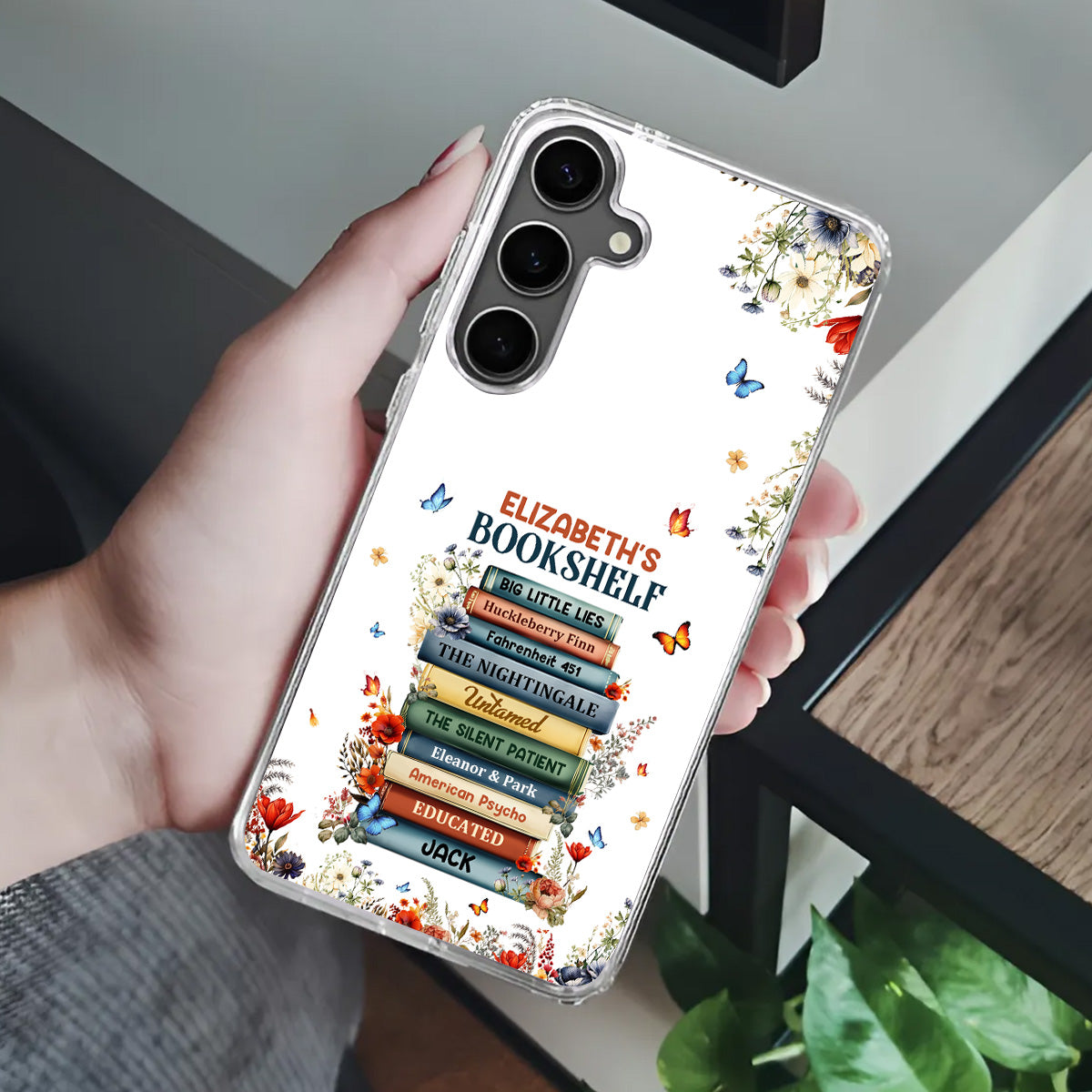 Bookshelf - Personalized Clear Silicone Phone Case