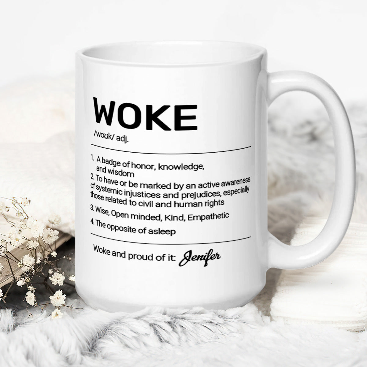 WOKE Definition - Personalized Ceramic Coffee Mug