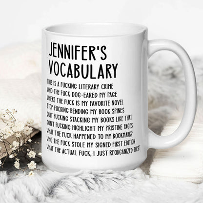 My Vocabulary - Personalized Ceramic Coffee Mug