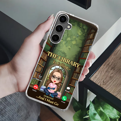 My Library Is Calling... And I Must Go - Personalized Clear Silicone Phone Case