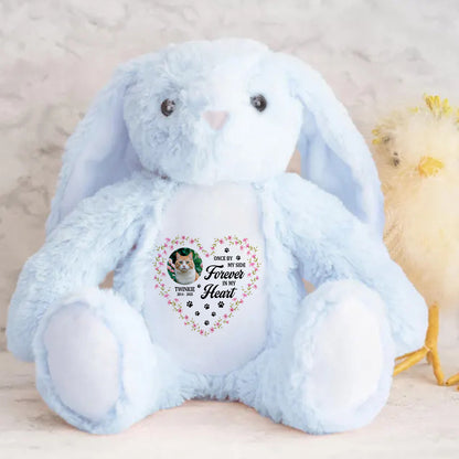 Once By My Side Forever In My Heart - Personalized Stuffed Bunny