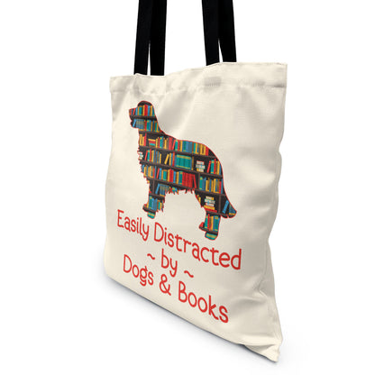 Easily Distracted By Dogs And Books Book Lovers Gift TBW31