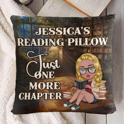 Just One More Chapter - Personalized Crystal Velvet Pillow