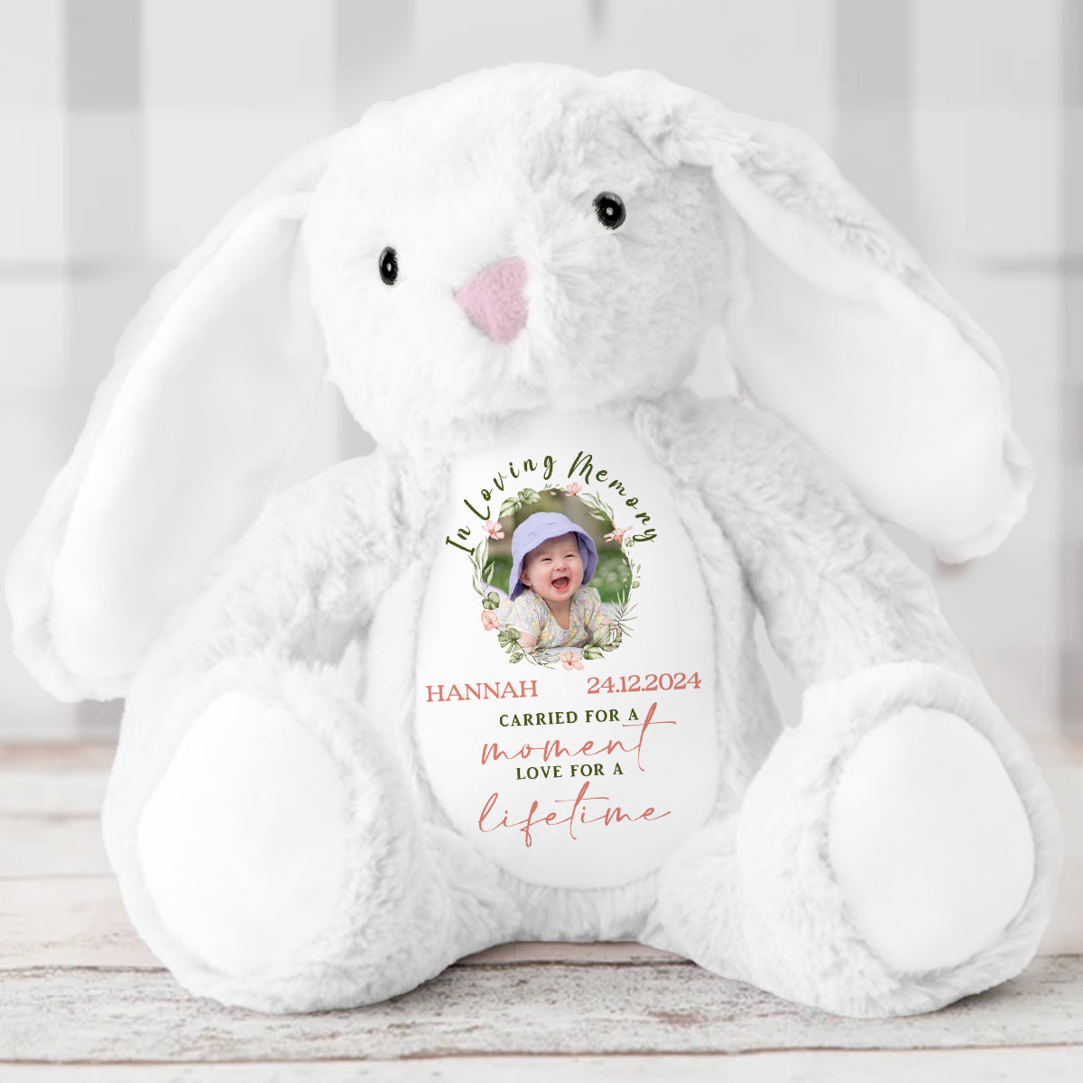 Loved For A Lifetime - Personalized Stuffed Bunny