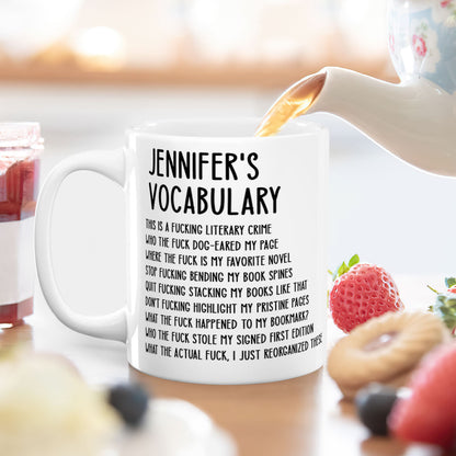 My Vocabulary - Personalized Ceramic Coffee Mug