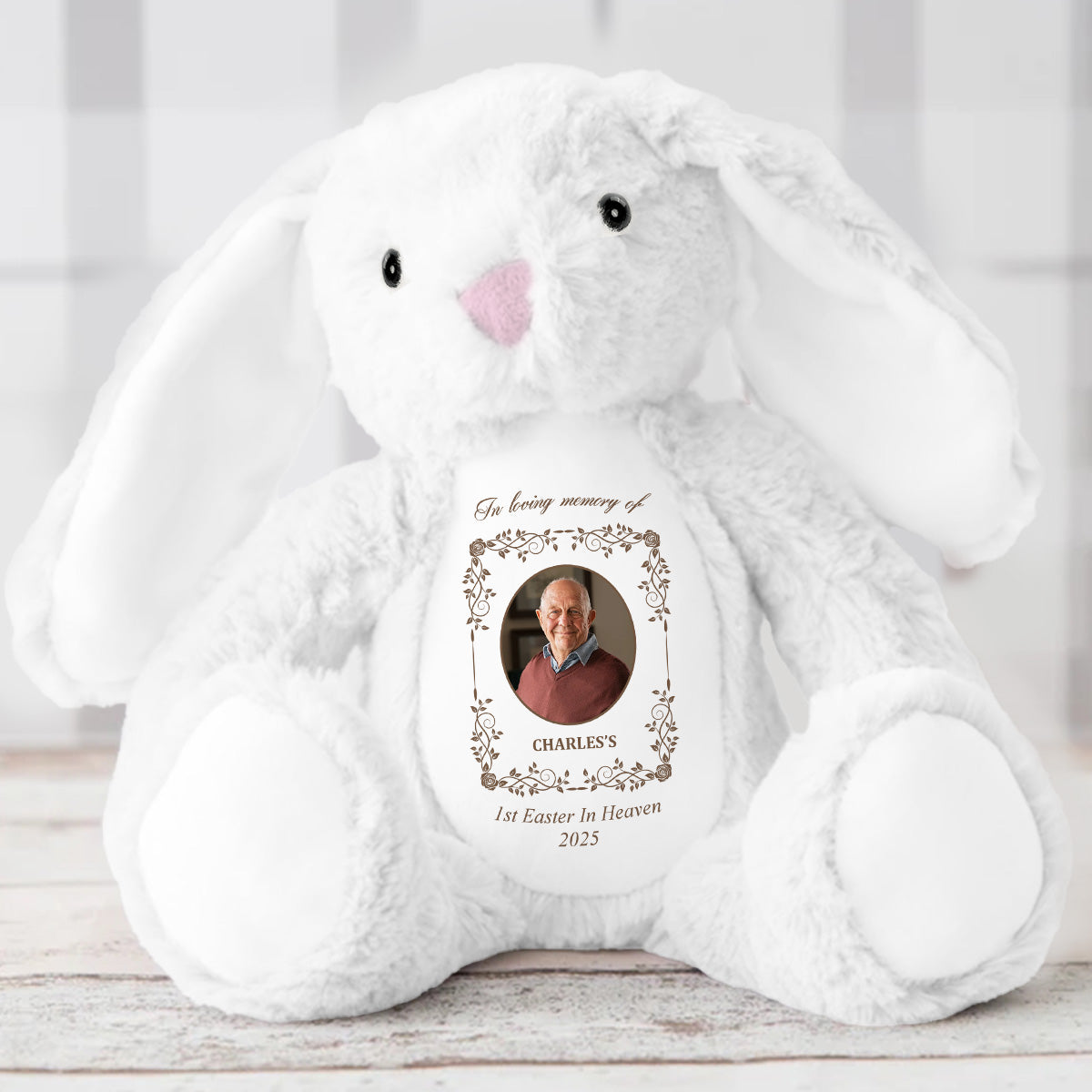 1st Easter In Heaven - Personalized Stuffed Bunny