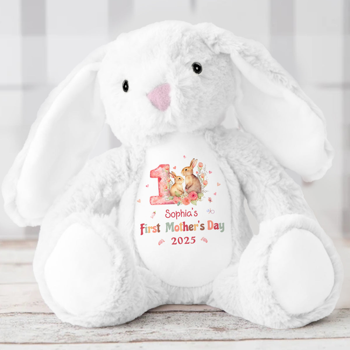 First Mother's Day - Personalized Stuffed Bunny