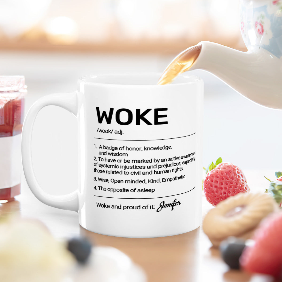 WOKE Definition - Personalized Ceramic Coffee Mug