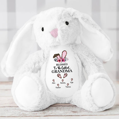 Blessed To Be Called Grandma - Personalized Stuffed Bunny