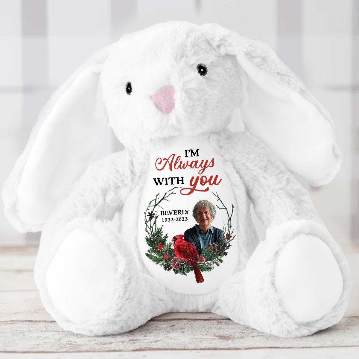 I'm Always With You - Personalized Stuffed Bunny