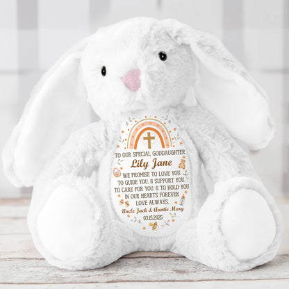 Baby Christening Gift - Personalized Stuffed Bunny