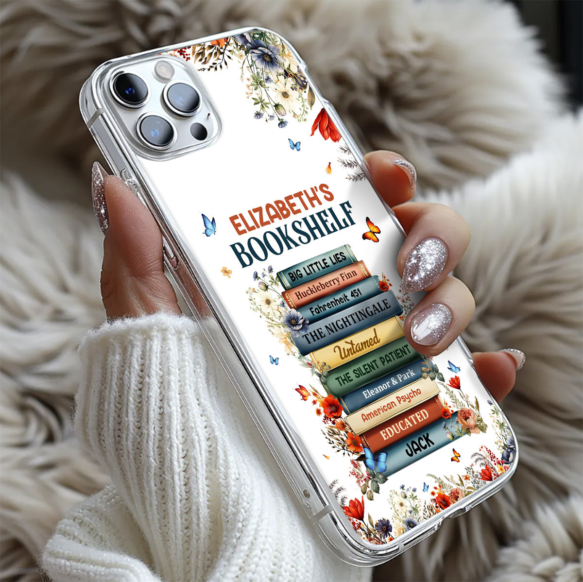 Bookshelf - Personalized Clear Silicone Phone Case