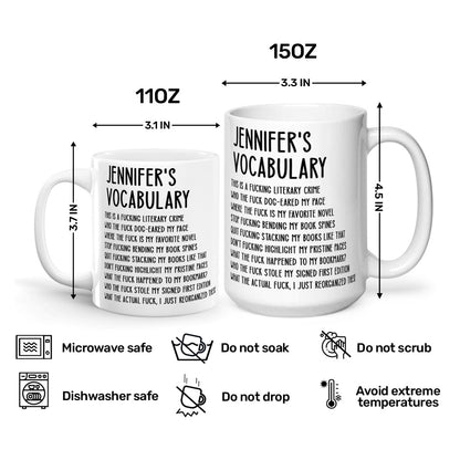 My Vocabulary - Personalized Ceramic Coffee Mug