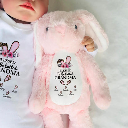 Blessed To Be Called Grandma - Personalized Stuffed Bunny