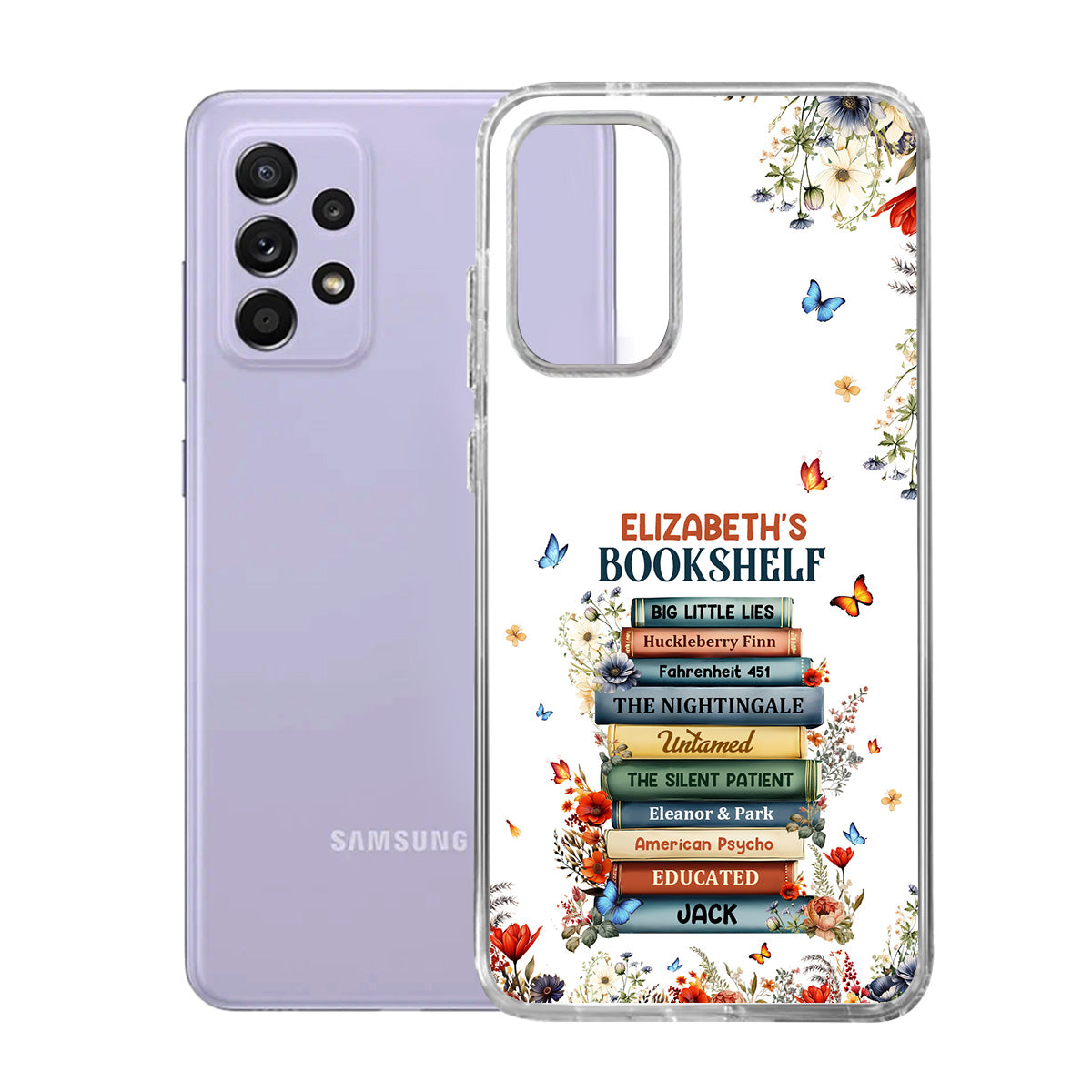 Bookshelf - Personalized Clear Silicone Phone Case