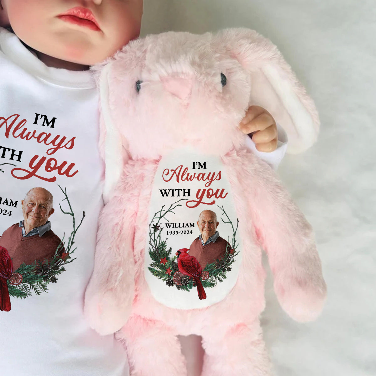 I'm Always With You - Personalized Stuffed Bunny