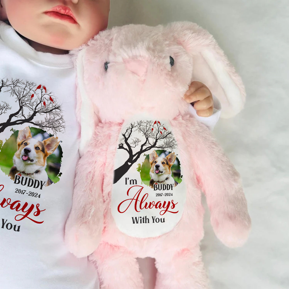 I'm Always With You - Personalized Stuffed Bunny