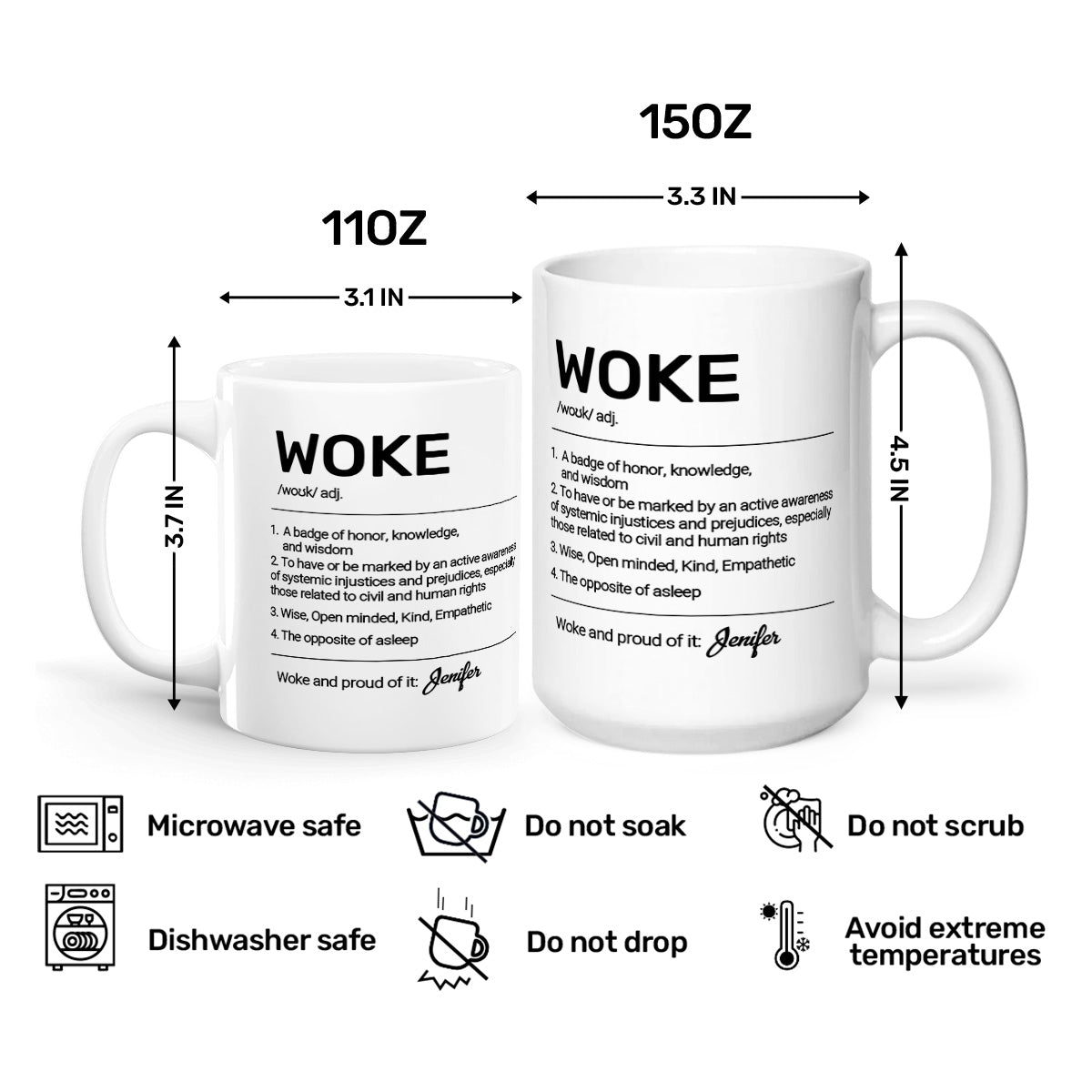 WOKE Definition - Personalized Ceramic Coffee Mug