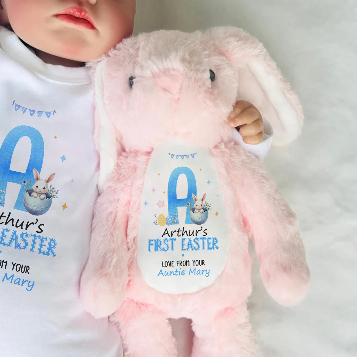 Newborn First Easter - Personalized Stuffed Bunny